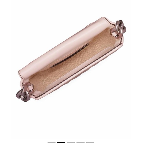 NWT Tory Burch Fleming Soft Mini Crescent Bag in Pale Pink - Picture 6 of 9